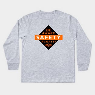 Safety Be Aware Always Kids Long Sleeve T-Shirt
